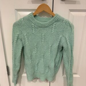 Vero Moda Mint Green Cable Knit Sweater